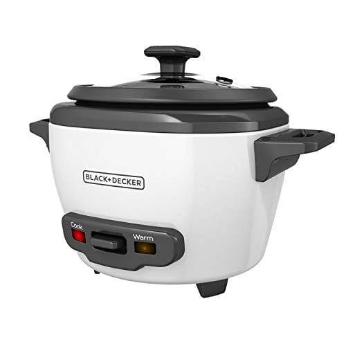 BLACK+DECKER 3-Cup Rice Cooker with Steaming Basket