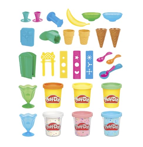 Play-Doh Ice Cream Party Set with 22 Tools & 6 Colors