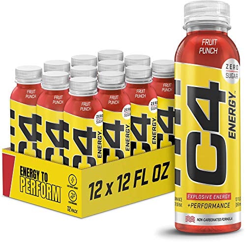 Cellucor C4 Zero Sugar Fruit Punch Energy Drink, 12 Pack