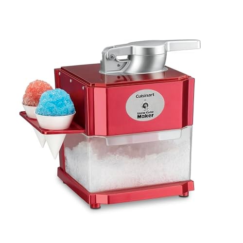 Cuisinart Red Snow Cone Machine with Reusable Cups