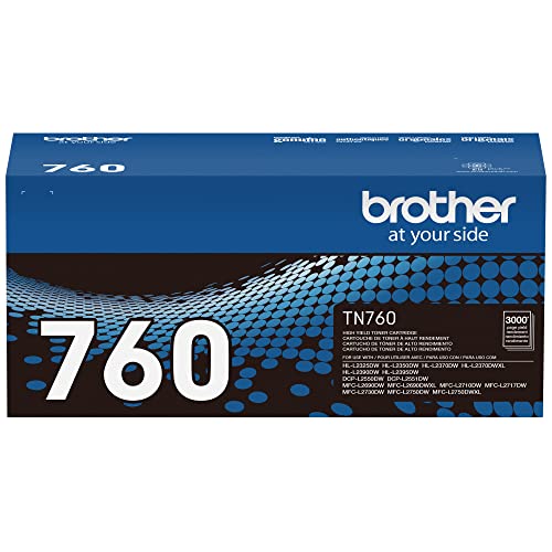 Brother TN760 High Yield Black Toner for Select Printers