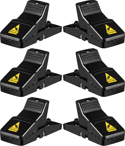 Feeke Large Indoor Mouse & Rat Traps, Quick-Set 6 Pack