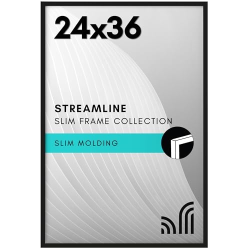 Americanflat 24×36 Black Poster Frame with Plexiglass