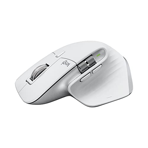 Logitech MX Master 3S Wireless Mouse, 8K DPI, Pale Grey