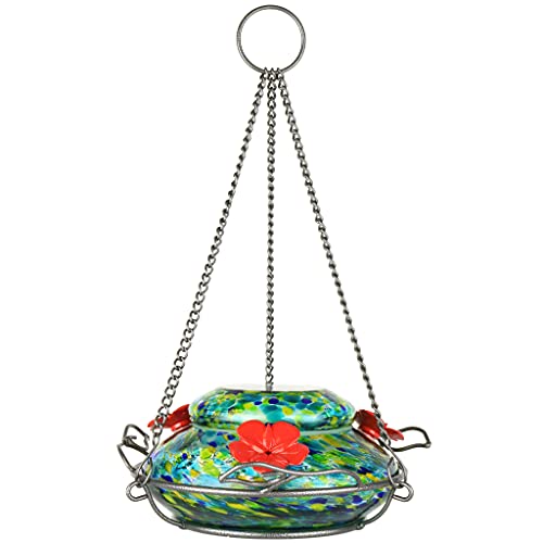 Nature’s Way Hand Blown Illuminated Hummingbird Feeder