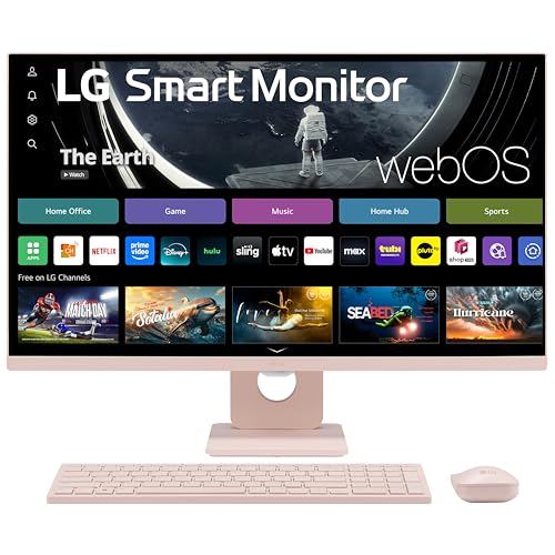 LG 27″ FHD Smart Monitor with Streaming & Accessories – Pink