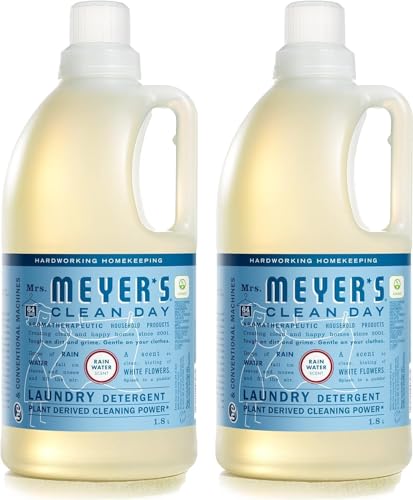 MRS. MEYER’S Rain Water Laundry Detergent, 128 Loads, 64 oz, 2-Pack