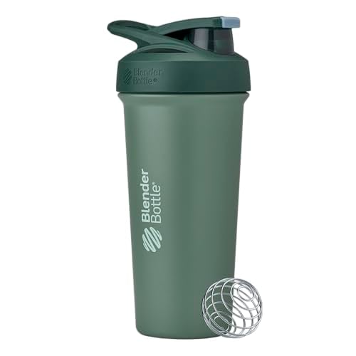 BlenderBottle Strada 25oz Insulated Stainless Steel Shaker, Seaglass
