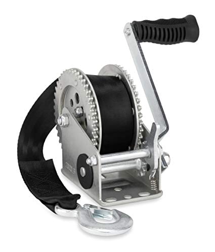 Camco Trailer Winch with 2-Way Ratchet & 20-Foot Strap