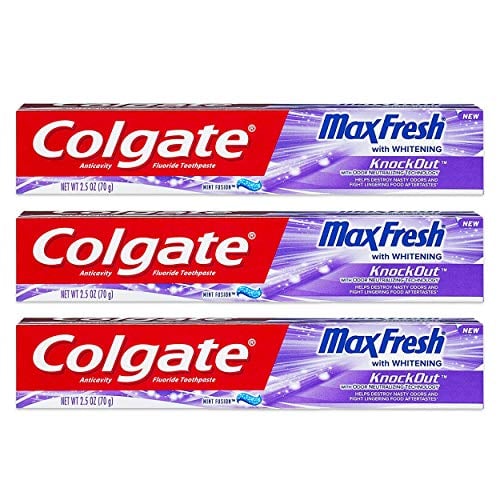 Colgate Max Fresh Knockout Gel Toothpaste, 2.5 oz, 3-Pack