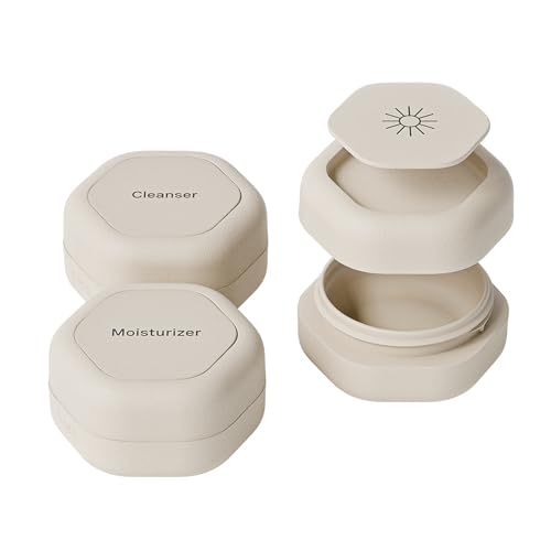 Cadence Travel Skincare Set: Magnetic Containers, 3 Capsules, Sand