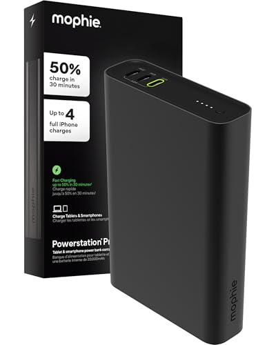 Mophie Powerstation Pro 20,000mAh USB-C PD Power Bank, Black