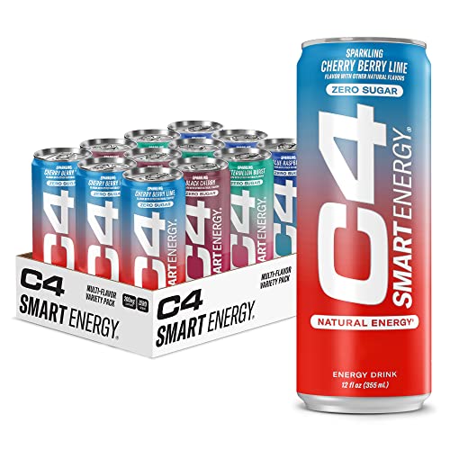 Cellucor C4 Smart Energy Drinks Variety Pack, Sugar-Free, 12 Pack