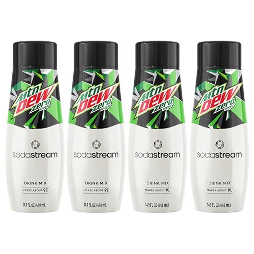 SodaStream Mountain Dew Zero Sugar Drink Mix, 4-Pack, 14.9 Fl Oz