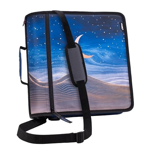 Case-it 3″ Zipper Binder with 5-Subject Folder & Strap