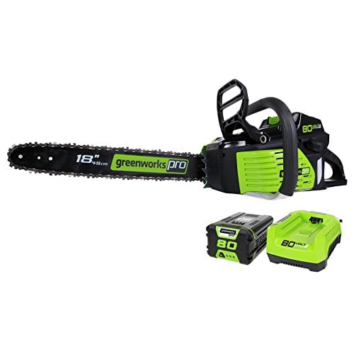 Greenworks 80V 18″ Brushless Cordless Chainsaw with Battery