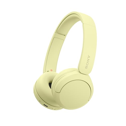 Sony WH-CH520 Wireless On-Ear Headphones, 50hr Battery, Yellow