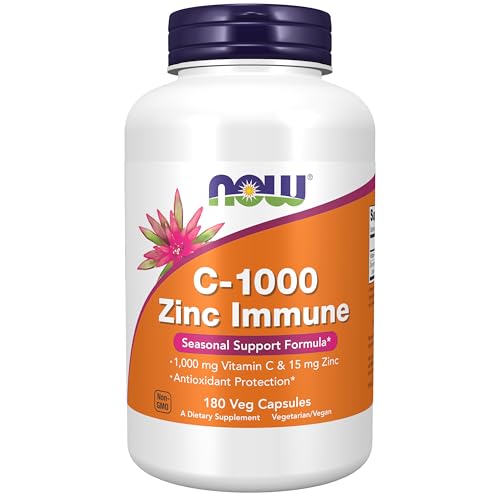 NOW Foods C-1000 & Zinc Immune Support, 180 Capsules
