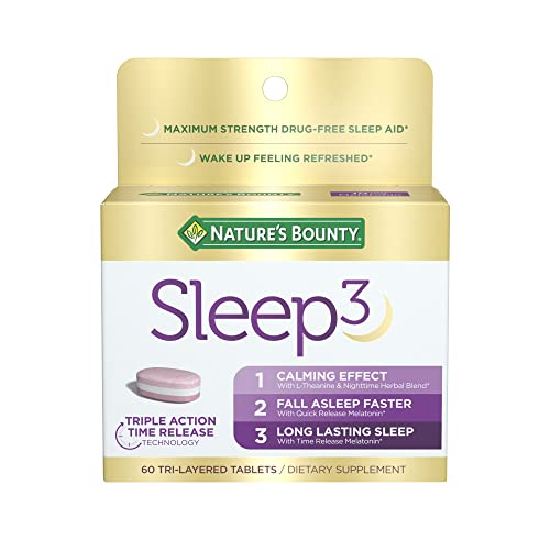 Nature’s Bounty Sleep3 10mg Melatonin, 60 Tablets