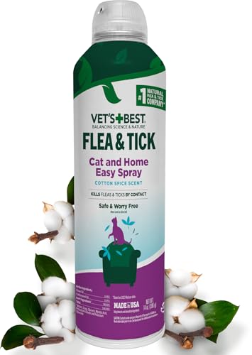 Vet’s Best Natural Flea & Tick Spray for Cats, 14 oz