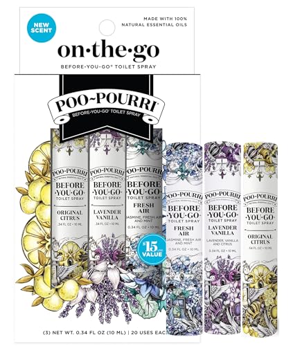 Poo-Pourri Travel Toilet Spray Variety Pack, 10mL