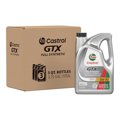 Castrol GTX Full Synthetic 5W-30 Motor Oil, 3-Pack
