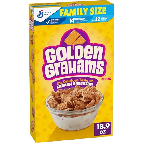 Golden Grahams Cereal, Whole Grain, Family Size 18.9 oz