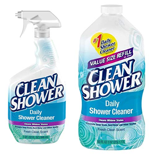 Clean Shower: No Scrub Bundle – 32oz Spray & 60oz Refill
