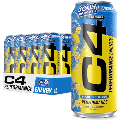Cellucor C4 JOLLY RANCHER Blue Raspberry Preworkout Drink, 12 Pack