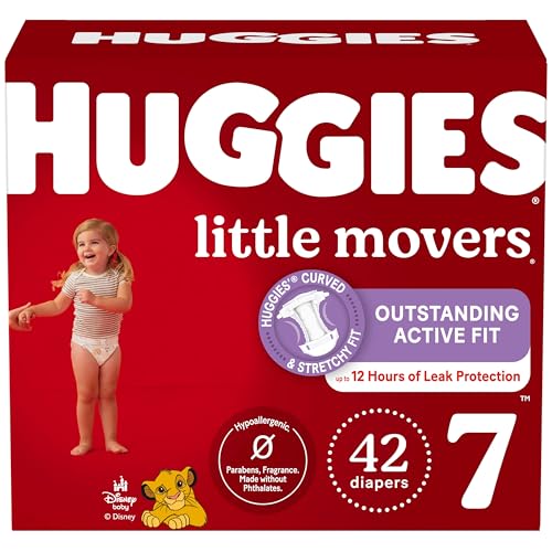 Huggies Little Movers Size 7 Diapers, 42 Count