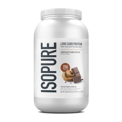 Isopure Low Carb Whey Protein Powder, Chocolate Peanut Butter, 3 lbs