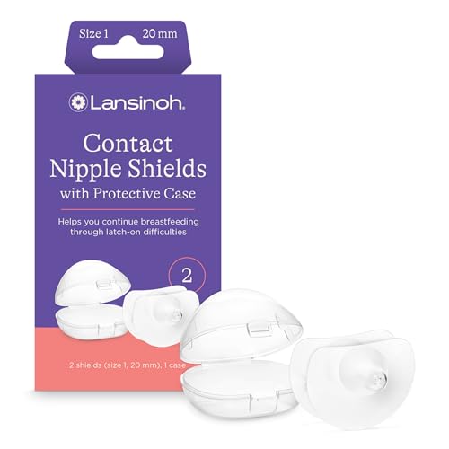 Lansinoh Silicone Nipple Shields for Nursing, 20mm, 2-Pack
