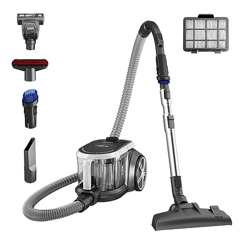 Eureka Bagless Canister Vacuum, Lightweight for Carpets & Hard Floors
