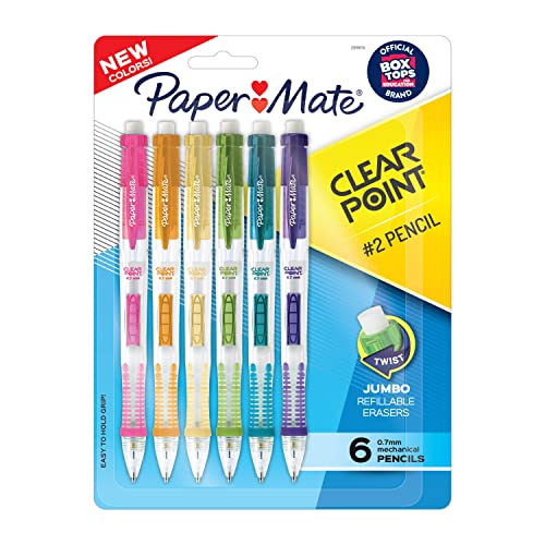 Paper Mate 0.7mm Mechanical Pencils, Assorted Colors, 6-Pack