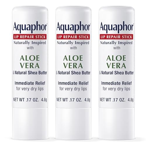 Aquaphor Lip Repair Stick with Aloe & Shea, 3-Pack