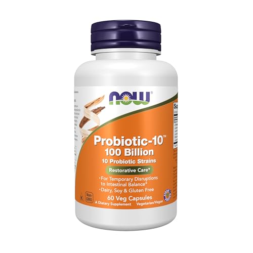 NOW Foods Probiotic-10™ 100 Billion, 60 Veg Capsules
