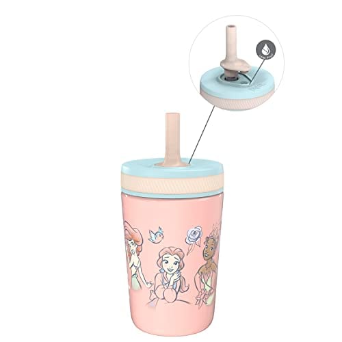 Disney Princess 12oz Stainless Steel Toddler Sippy Cup, Leak-Proof