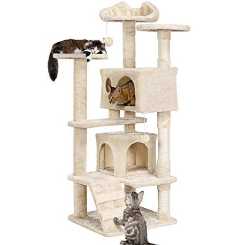 Yaheetech 54″ Cat Tree Tower with Scratch Post