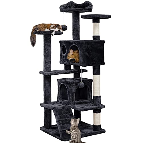 Yaheetech 54in Cat Tree Tower with Scratching Post