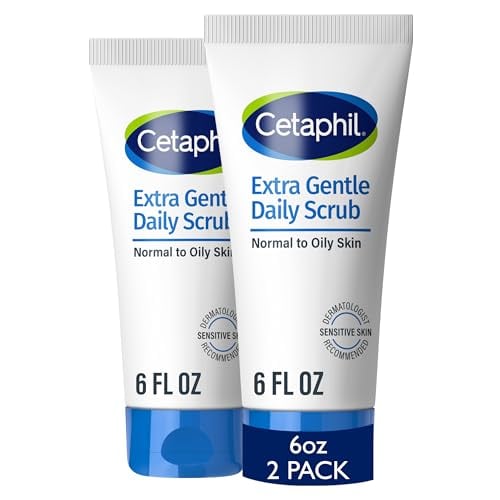 Cetaphil Extra Gentle Exfoliating Face Wash, 6 Fl Oz, 2-Pack