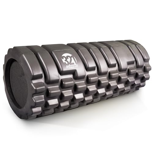 321 STRONG Foam Roller – Medium Density Muscle Massager, Black