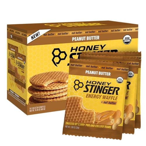 Honey Stinger Peanut Butter Energy Waffles, 16-Pack