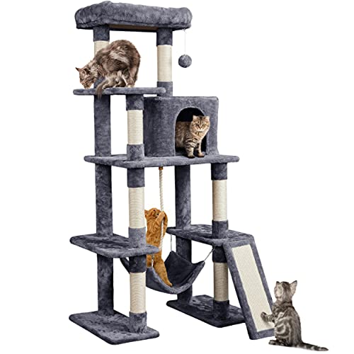Yaheetech 63″ Cat Tree with Scratching Posts & Hammock