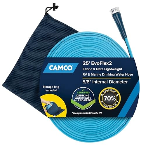 Camco EvoFlex2 25-ft Lightweight RV Drinking Water Hose