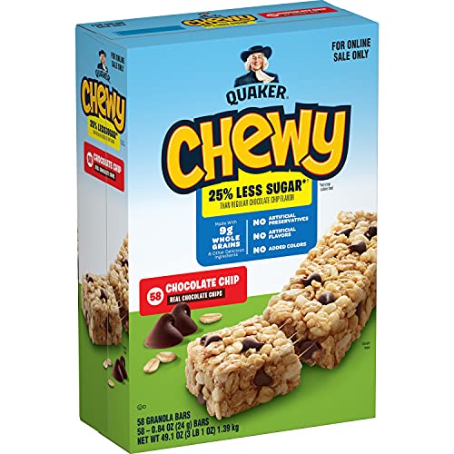 Quaker Chewy Chocolate Chip Granola Bars, 58 Count