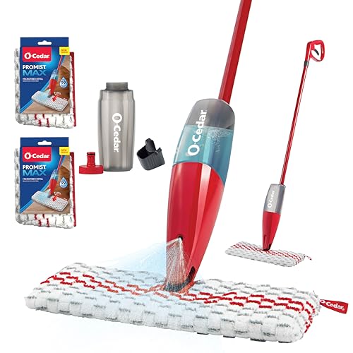O-Cedar ProMist MAX Spray Mop with 2 Refills, Red