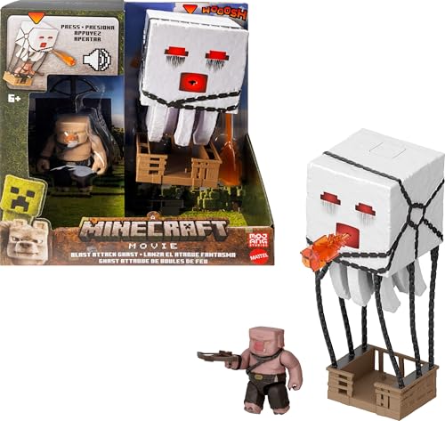 Mattel Minecraft Action Set: Ghast & Piglin Warrior Figures