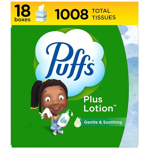 Puffs Plus Lotion Tissues, 18 Cubes, 56 Per Box