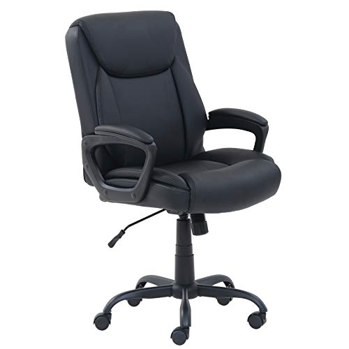 Amazon Basics Puresoft Mid-Back Office Chair, Adjustable, Black