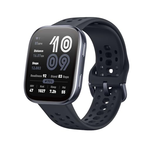 Amazfit Bip 6 Smartwatch, 14-Day Battery, 1.97″ AMOLED, GPS, Black